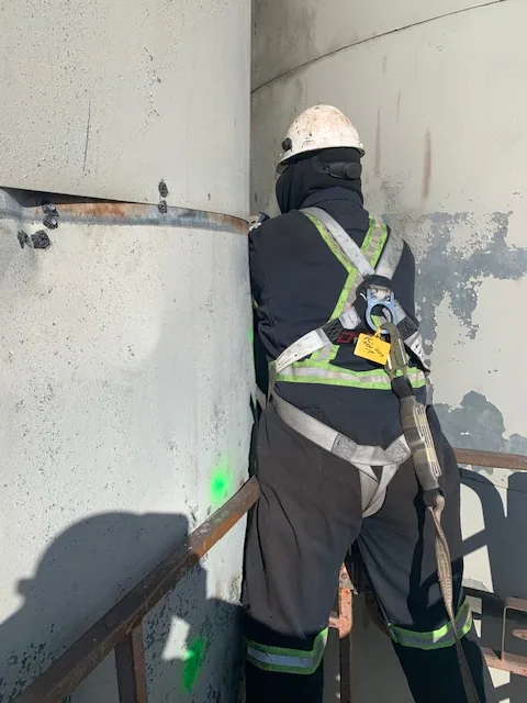 Asphalt silo repair